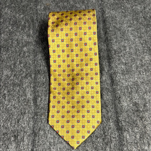 Jos. A. Bank Gold and Red Silk Tie - Picture 1 of 3